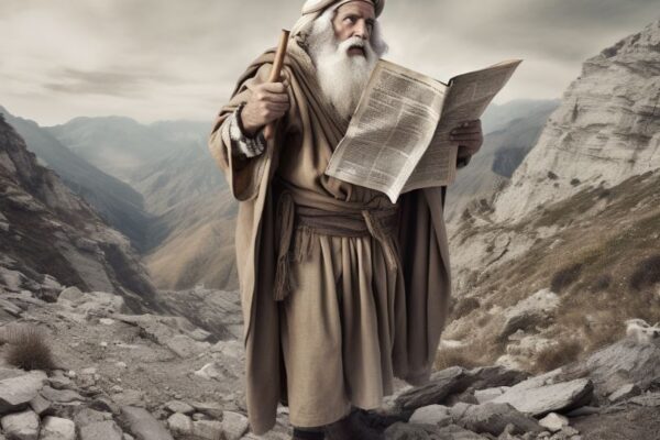 Moses with a newspaper