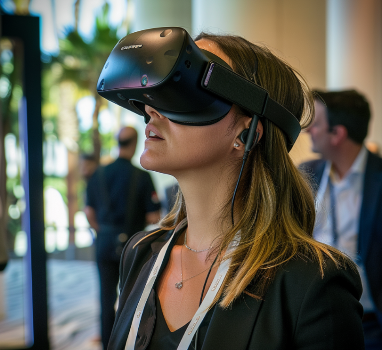 Exec using VR headset