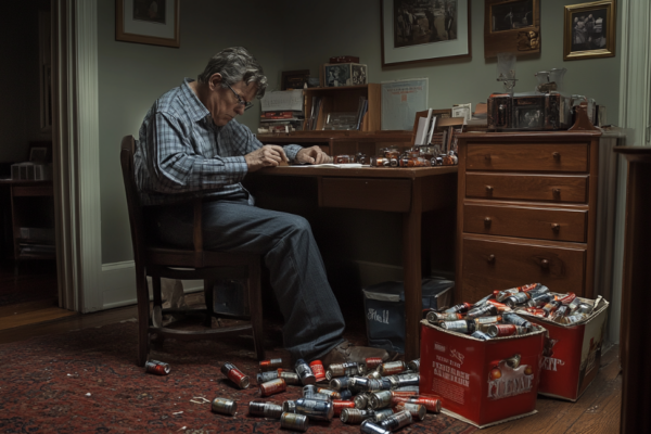 A writer at his desk