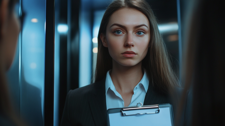 An exec evaluating herself