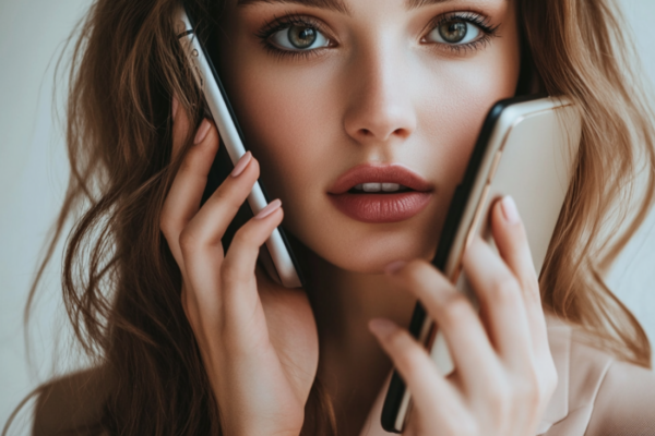 Managing your customer data (and resolving customer identity) is essential for you and your customers Woman with two phones