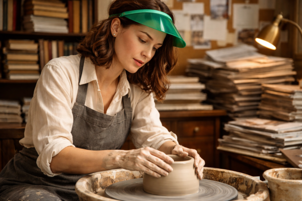 Potter creating content