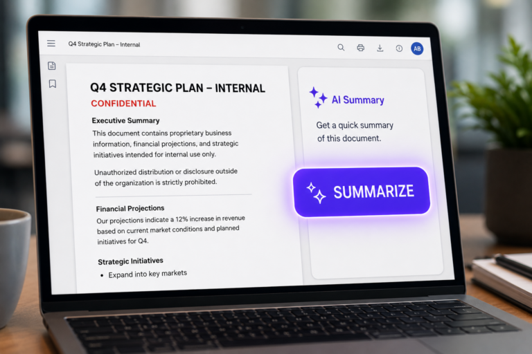 AI document summaries